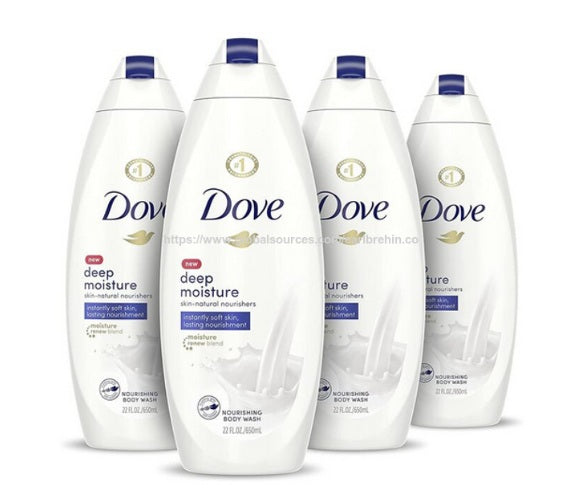 Dove Body, Face, Hair Wash 3-in-1 Deep Moisture for 24hr Lotion-Soft Skin Moisture